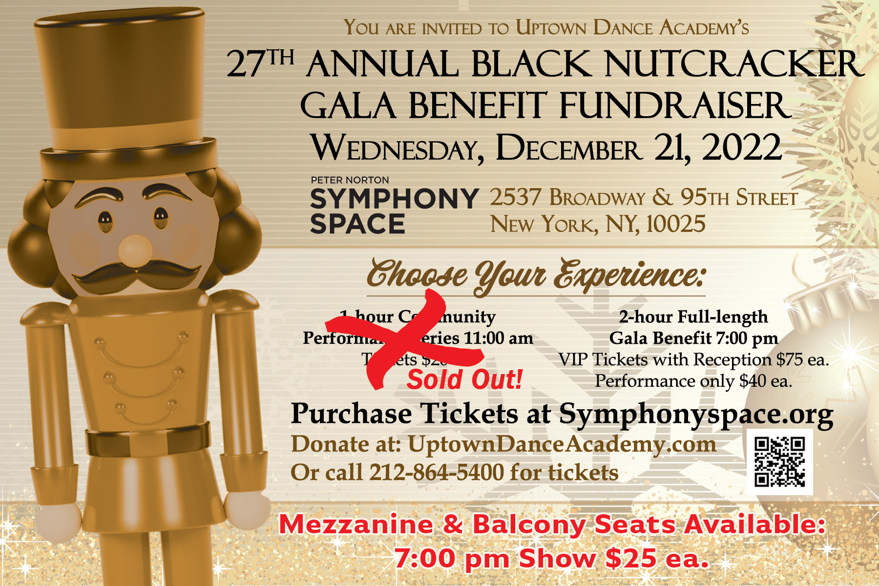 27th Annual Black Nutcracker Benefit Fundraiser - Wednesday, December 21, 2022